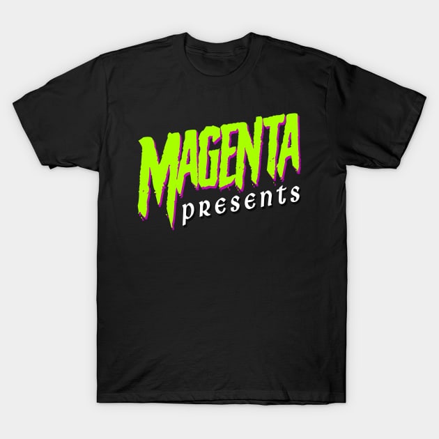 Magenta Presents Logo T-Shirt by Long Cat Media